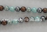 CSB1013 15.5 inches 6mm round mixed color shell pearl beads