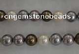 CSB1031 15.5 inches 8mm round mixed color shell pearl beads