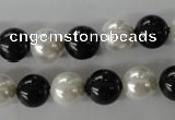 CSB1050 15.5 inches 10mm round mixed color shell pearl beads