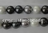 CSB1052 15.5 inches 10mm round mixed color shell pearl beads