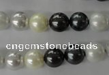 CSB1056 15.5 inches 10mm round mixed color shell pearl beads