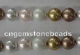 CSB1064 15.5 inches 10mm round mixed color shell pearl beads