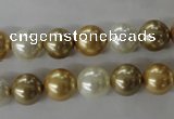 CSB1068 15.5 inches 10mm round mixed color shell pearl beads