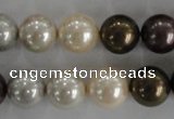 CSB1083 15.5 inches 12mm round mixed color shell pearl beads