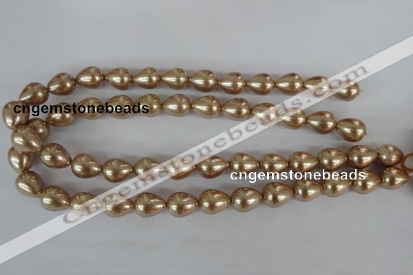 CSB109 15.5 inches 11*15mm teardrop shell pearl beads wholesale