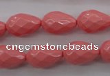 CSB1166 15.5 inches 12*18mm faceted teardrop shell pearl beads