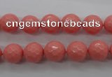 CSB1178 15.5 inches 10mm faceted round shell pearl beads