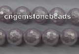 CSB1182 15.5 inches 10mm faceted round shell pearl beads