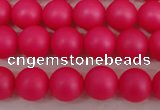 CSB1300 15.5 inches 4mm matte round shell pearl beads wholesale