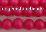 CSB1301 15.5 inches 6mm matte round shell pearl beads wholesale