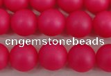 CSB1302 15.5 inches 8mm matte round shell pearl beads wholesale