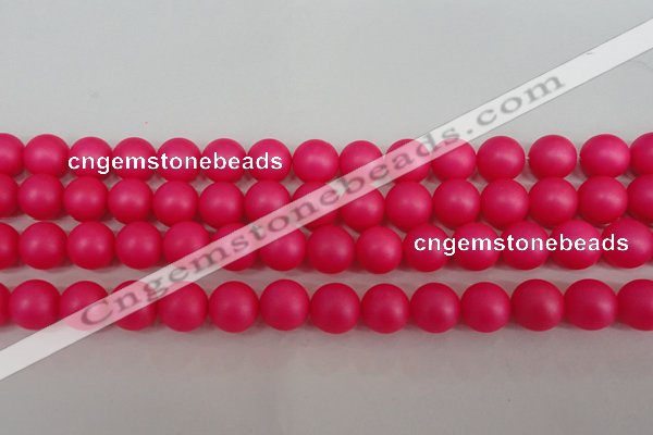 CSB1303 15.5 inches 10mm matte round shell pearl beads wholesale