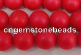 CSB1305 15.5 inches 4mm matte round shell pearl beads wholesale