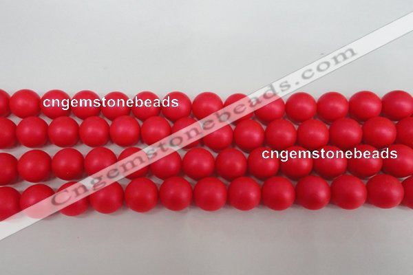 CSB1307 15.5 inches 8mm matte round shell pearl beads wholesale