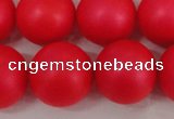 CSB1309 15.5 inches 12mm matte round shell pearl beads wholesale