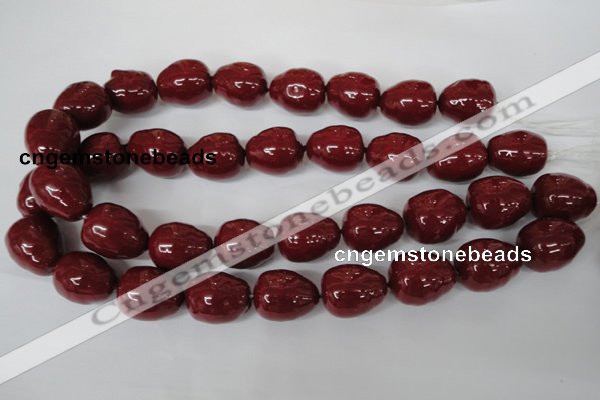 CSB131 15.5 inches 18*22mm nuggets shell pearl beads wholesale