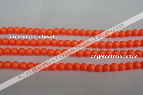 CSB1310 15.5 inches 4mm matte round shell pearl beads wholesale