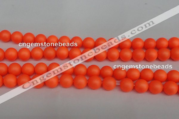 CSB1312 15.5 inches 8mm matte round shell pearl beads wholesale