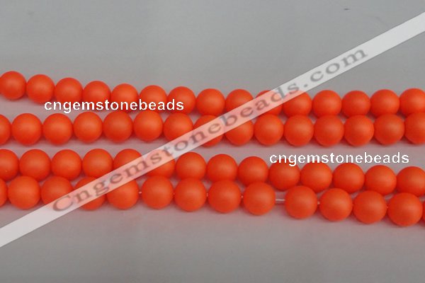 CSB1312 15.5 inches 8mm matte round shell pearl beads wholesale