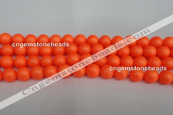 CSB1313 15.5 inches 10mm matte round shell pearl beads wholesale