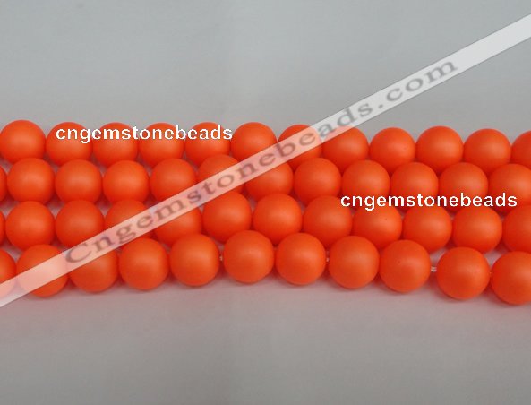 CSB1314 15.5 inches 12mm matte round shell pearl beads wholesale