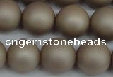 CSB1323 15.5 inches 10mm matte round shell pearl beads wholesale