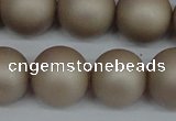 CSB1324 15.5 inches 12mm matte round shell pearl beads wholesale