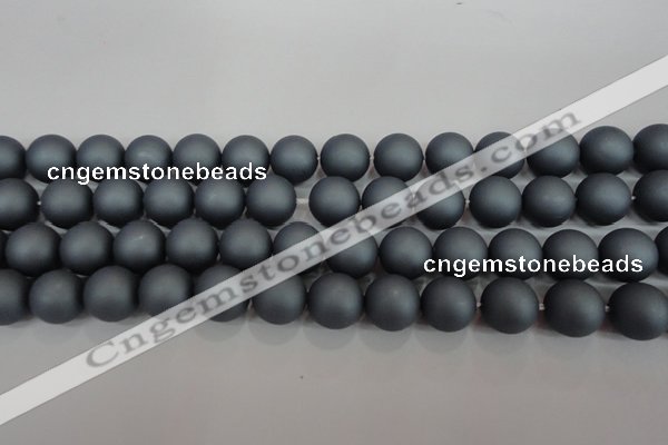 CSB1328 15.5 inches 10mm matte round shell pearl beads wholesale