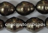 CSB133 15.5 inches 18*22mm nuggets shell pearl beads wholesale