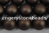 CSB1333 15.5 inches 10mm matte round shell pearl beads wholesale