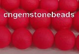 CSB1345 15.5 inches 4mm matte round shell pearl beads wholesale