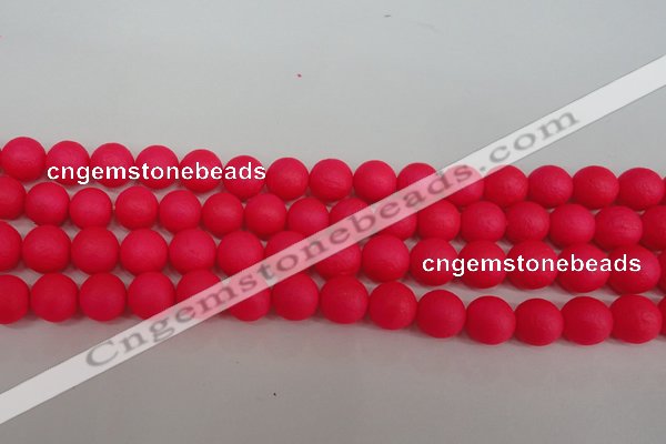 CSB1345 15.5 inches 4mm matte round shell pearl beads wholesale