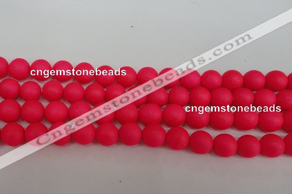 CSB1346 15.5 inches 6mm matte round shell pearl beads wholesale