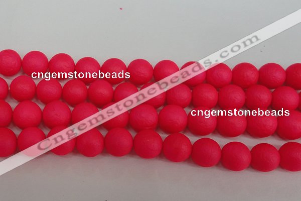 CSB1348 15.5 inches 10mm matte round shell pearl beads wholesale