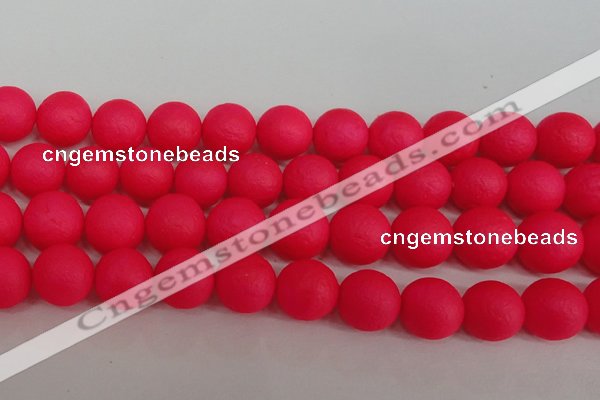 CSB1349 15.5 inches 12mm matte round shell pearl beads wholesale