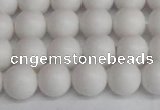 CSB1352 15.5 inches 8mm matte round shell pearl beads wholesale