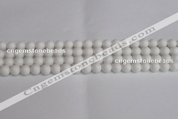 CSB1352 15.5 inches 8mm matte round shell pearl beads wholesale