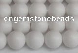 CSB1353 15.5 inches 10mm matte round shell pearl beads wholesale