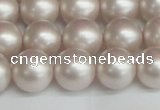 CSB1359 15.5 inches 12mm matte round shell pearl beads wholesale