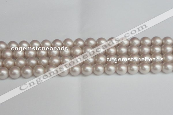 CSB1359 15.5 inches 12mm matte round shell pearl beads wholesale