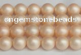 CSB1361 15.5 inches 6mm matte round shell pearl beads wholesale