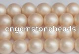 CSB1362 15.5 inches 8mm matte round shell pearl beads wholesale