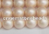 CSB1364 15.5 inches 12mm matte round shell pearl beads wholesale