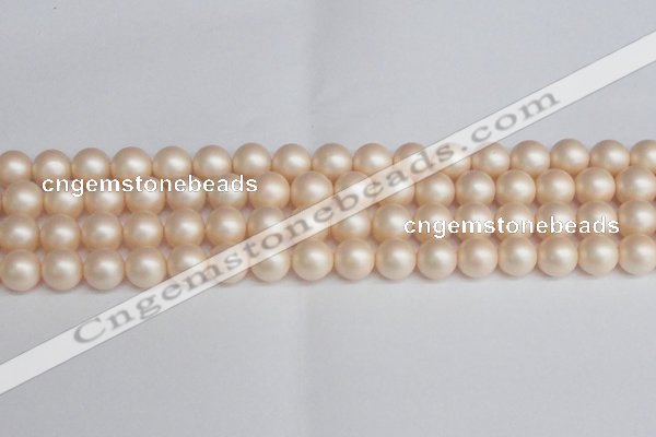 CSB1364 15.5 inches 12mm matte round shell pearl beads wholesale