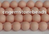 CSB1366 15.5 inches 6mm matte round shell pearl beads wholesale