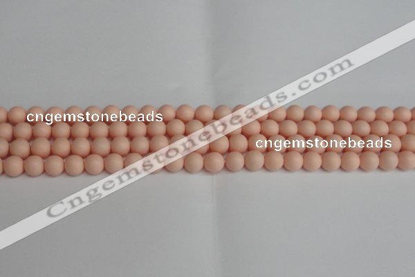 CSB1366 15.5 inches 6mm matte round shell pearl beads wholesale