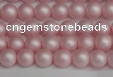 CSB1371 15.5 inches 6mm matte round shell pearl beads wholesale