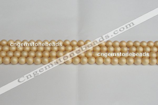 CSB1376 15.5 inches 6mm matte round shell pearl beads wholesale