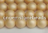 CSB1378 15.5 inches 10mm matte round shell pearl beads wholesale