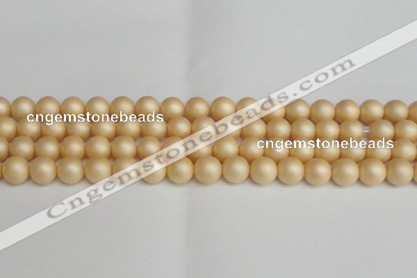 CSB1379 15.5 inches 12mm matte round shell pearl beads wholesale